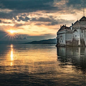 Chillon Castle Sunset