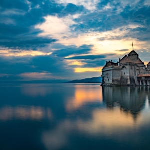 Chillon Castle Sunset