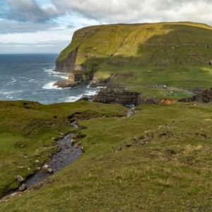 Vagur Falls in Faroe Islands