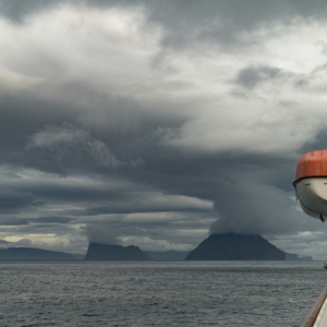 On Boat to Suduroy in Faroe Islands