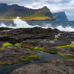 Sea view from Vidoy in Faroe Islands