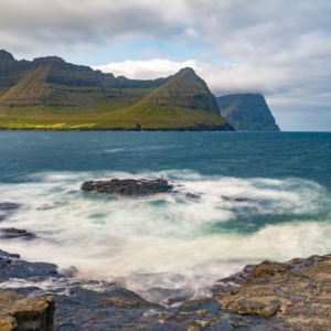 Sea view from Vidoy in Faroe Islands