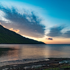 Sunrise from Lamba in Faroe Islands